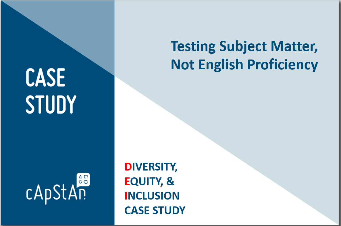 Testing subject matter, not English proficiency